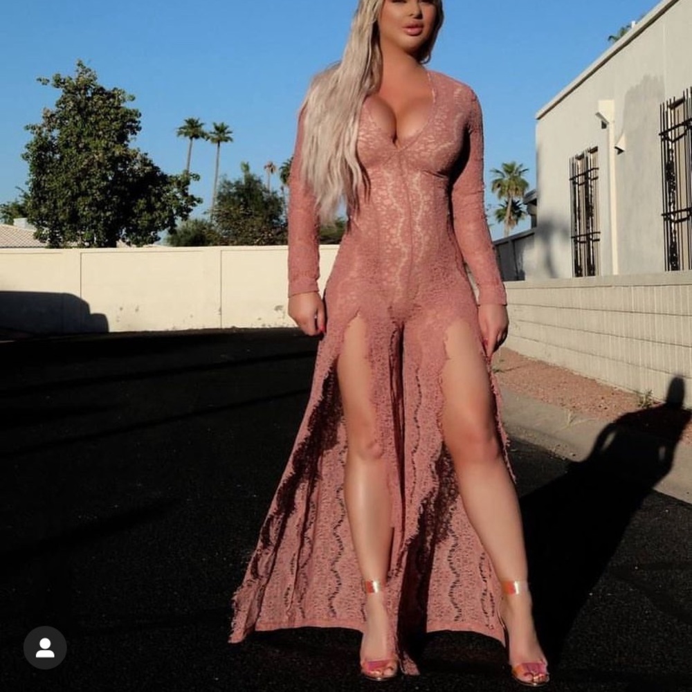 Small lace beach romper with thong bottom